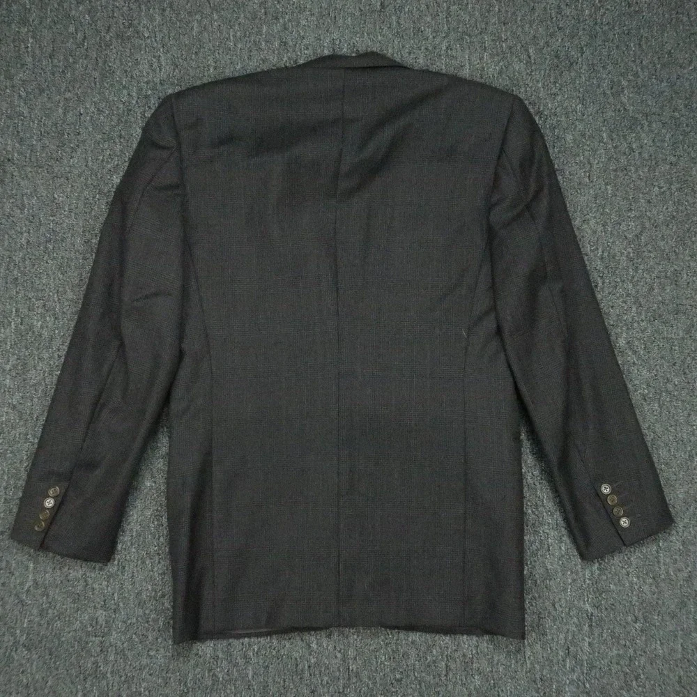 Canali Blazer Mens 38R Gray Glen Plaid Pure Wool Glen Sport Coat Italy